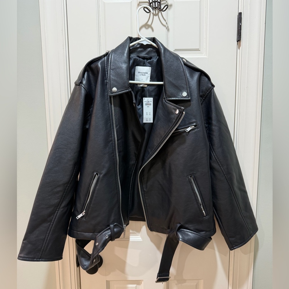 Abercrombie & Fitch Black Leather Jacket